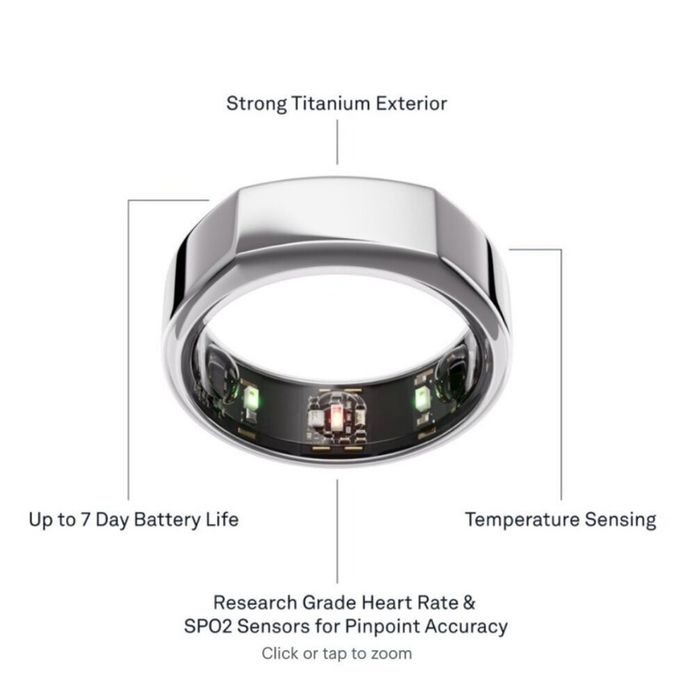 Oura Ring Gen3 - Heritage Silver - Size 8